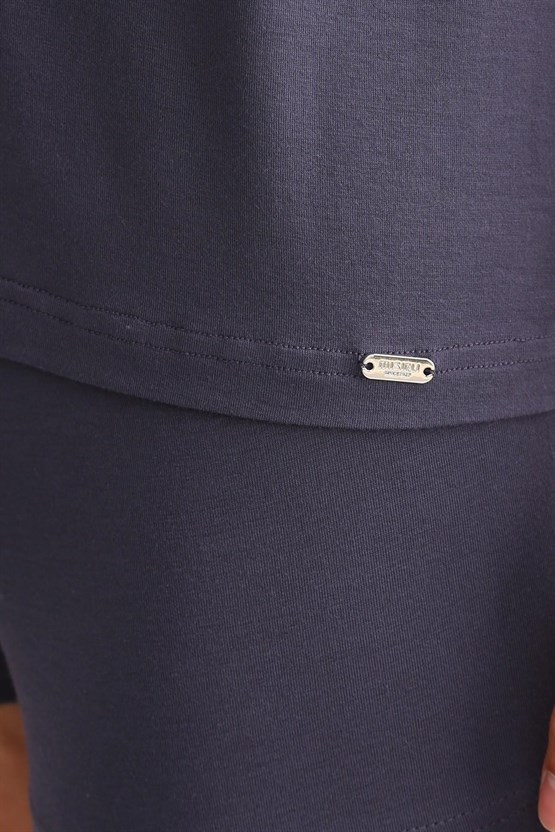 Mısırlı ORGANIC Pamuklu ZEUS LUXURY Regular Fit Bisiklet Yaka Fanila / T-Shirt Antrasit