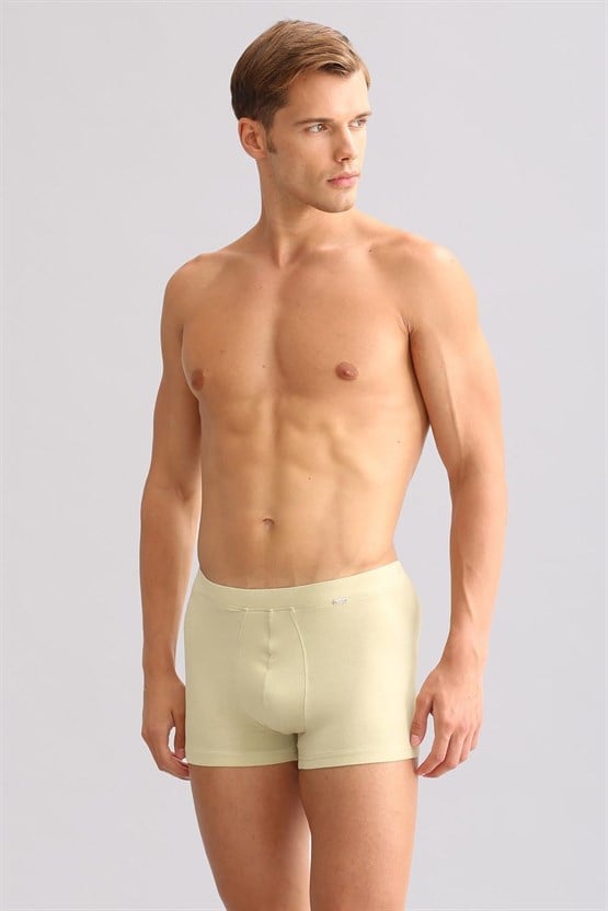Mısırlı ORGANIC Pamuklu ZEUS LUXURY Regular Fit Metal Armalı Boxer Haki Ada