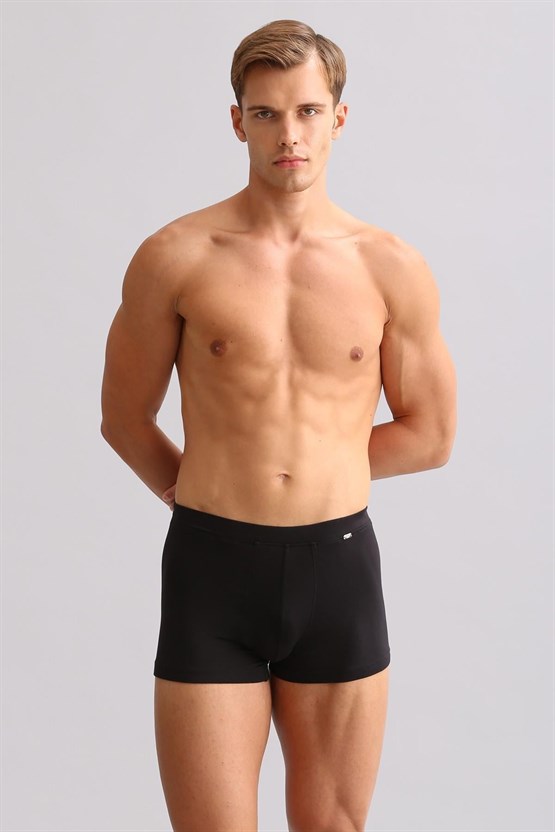 Mısırlı ORGANIC Pamuklu ZEUS LUXURY Regular Fit Metal Armalı Boxer Siyah