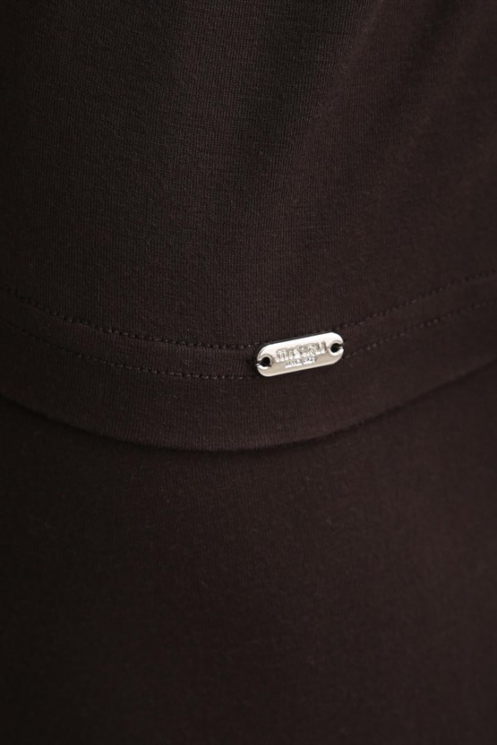 Mısırlı ORGANIC Pamuklu ZEUS LUXURY Regular Fit V Yaka Fanila / T-Shirt Kahverengi