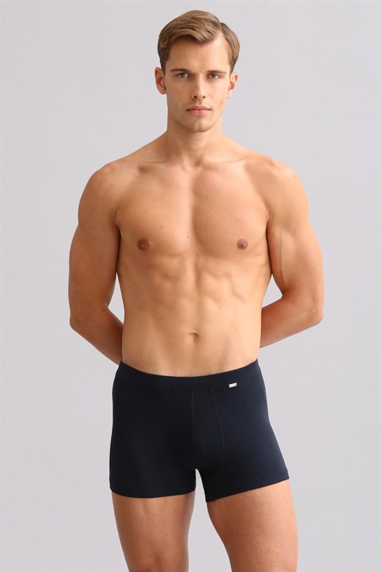 Mısırlı ORGANIC Pamuklu ZEUS LUXURY Regular Fit Metal Armalı Boxer Lacivert