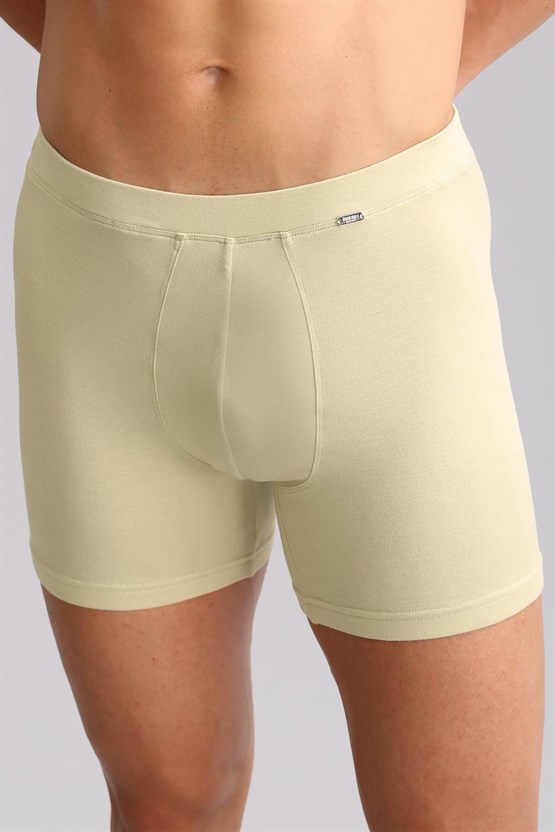 Mısırlı ORGANIC Pamuklu ZEUS LUXURY Regular Fit Metal Armalı Long Boxer Haki Ada