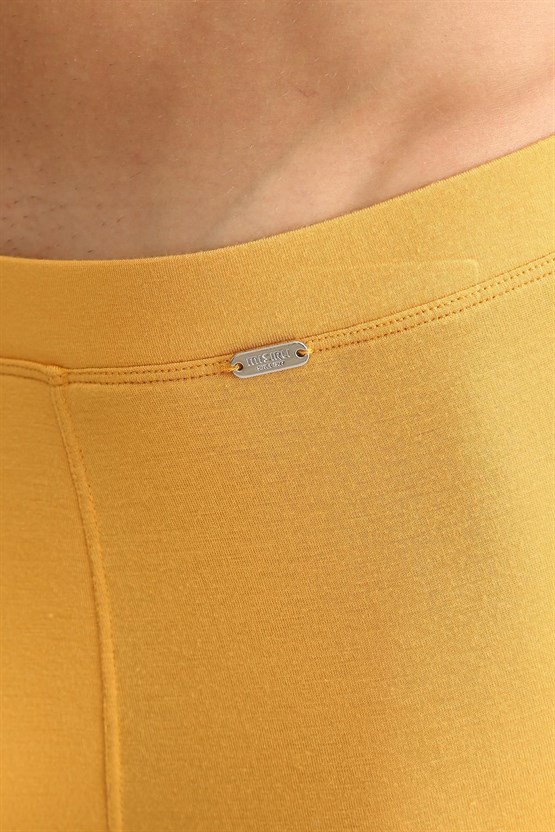 Mısırlı ORGANIC Pamuklu ZEUS LUXURY Regular Fit Metal Armalı Boxer Hardal