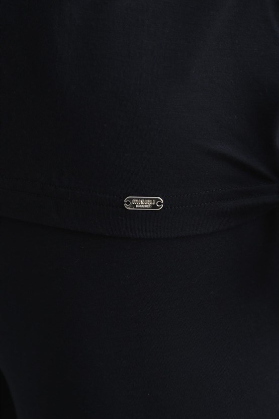 Mısırlı ORGANIC Pamuklu ZEUS LUXURY Regular Fit V Yaka Fanila / T-Shirt Lacivert