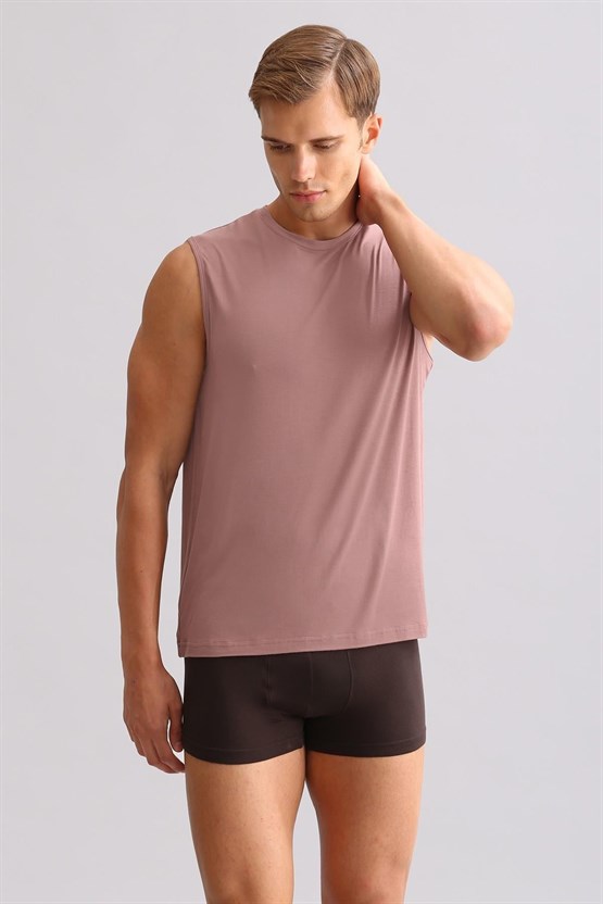 Mısırlı ORGANIC Pamuklu ZEUS LUXURY Regular Fit Bisiklet Yaka Sporcu Atlet / T-Shirt Lavender