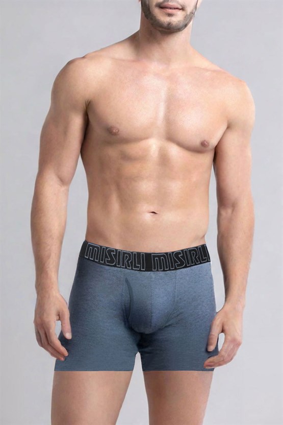 Mısırlı SPARTACUS PERFORMANCE Pamuklu Long Boxer Mavi Melanj