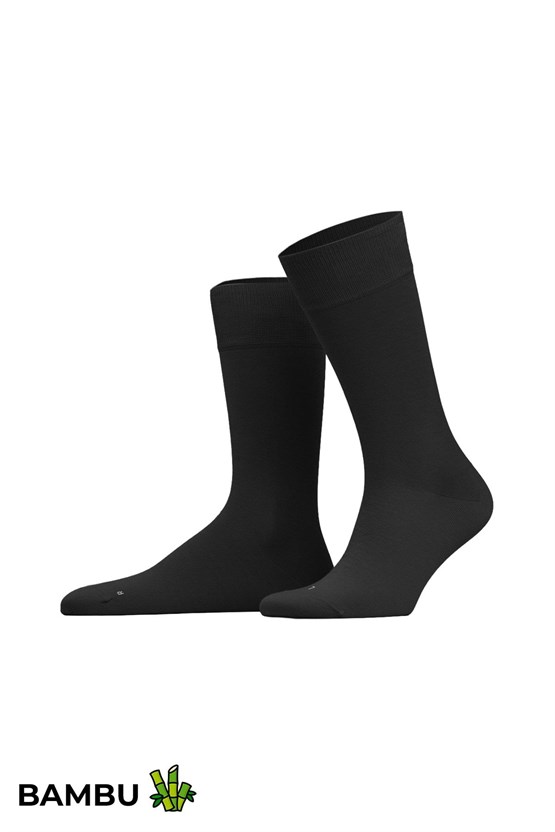 Mısırlı Unisex Bambu Soket Çorap Likralı Siyah