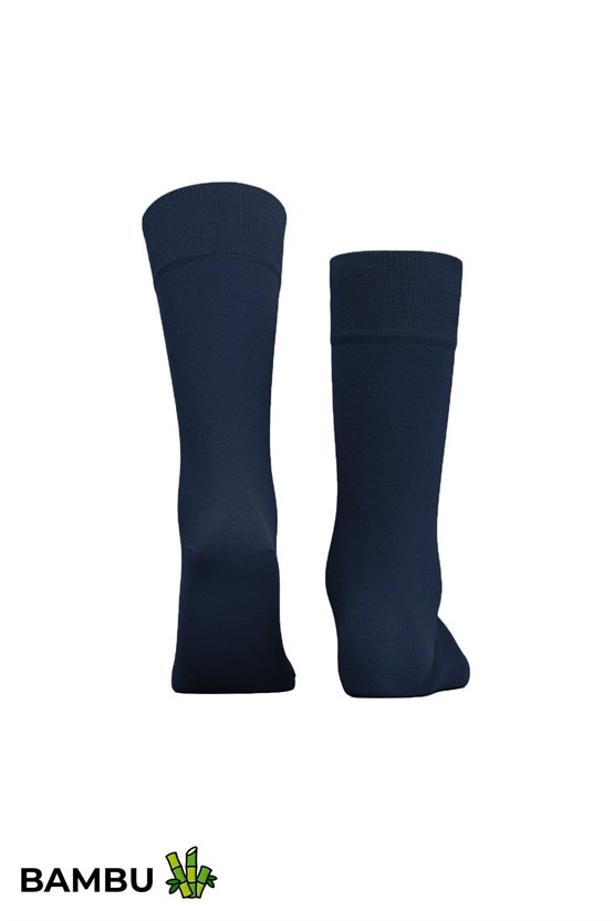Mısırlı Unisex Bambu Soket Çorap Likralı Lacivert