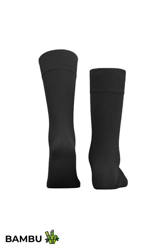 Mısırlı Unisex Bambu Soket Çorap Likralı Siyah