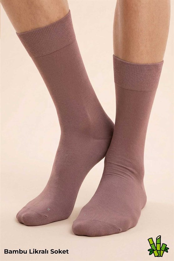 Mısırlı Unisex Bambu Soket Çorap Likralı Lavender
