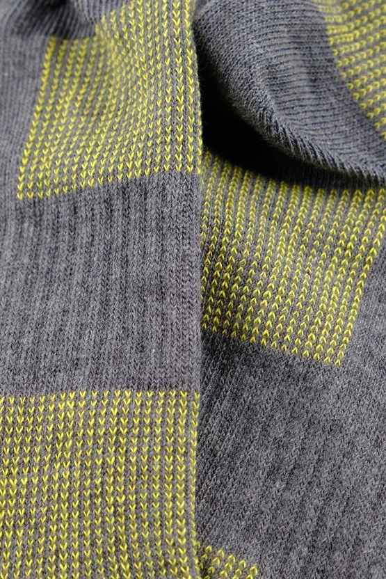 Mısırlı Unisex Coolmax 2 Çift Özel Paketli Kısa Konç Çorap Gri