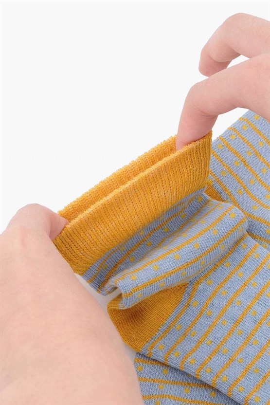 Mısırlı Unisex Pamuklu 3 Çift Çocuk Soket Çorap Çok Renkli