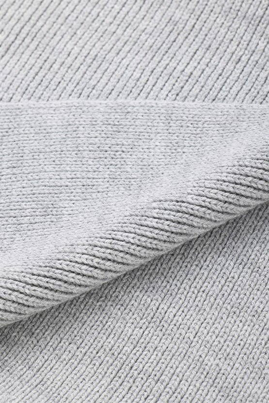 Mısırlı Unisex Yün Atkı Bere Takımı - RoseLuis Açık Gri