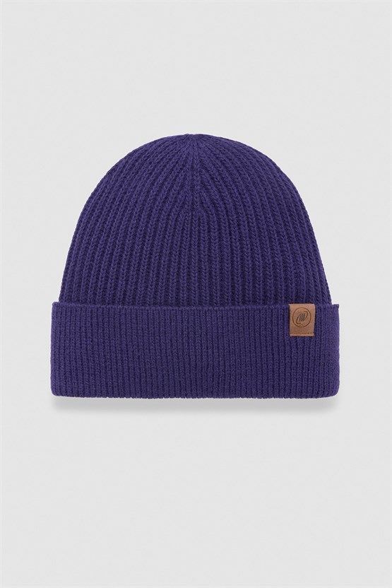 Mısırlı Unisex Yün Atkı Bere Takımı - RoseLuis Mor