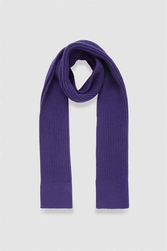 Mısırlı Unisex Yün Atkı Bere Takımı - RoseLuis Mor