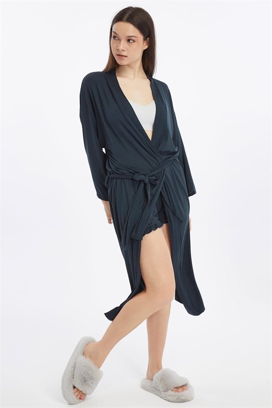 Mısırlı Viscon Uzun Sabahlık Antrasit