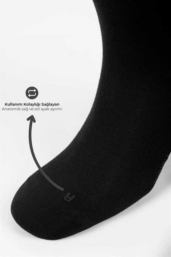 Modal by TENCEL Kadın Kutulu 6 Çift Soket Çorap Siyah