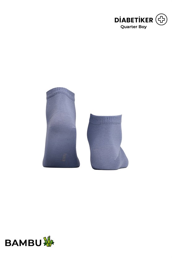 Unisex Diyabetik Bambu Kısa Konç Çorap Gece Mavisi