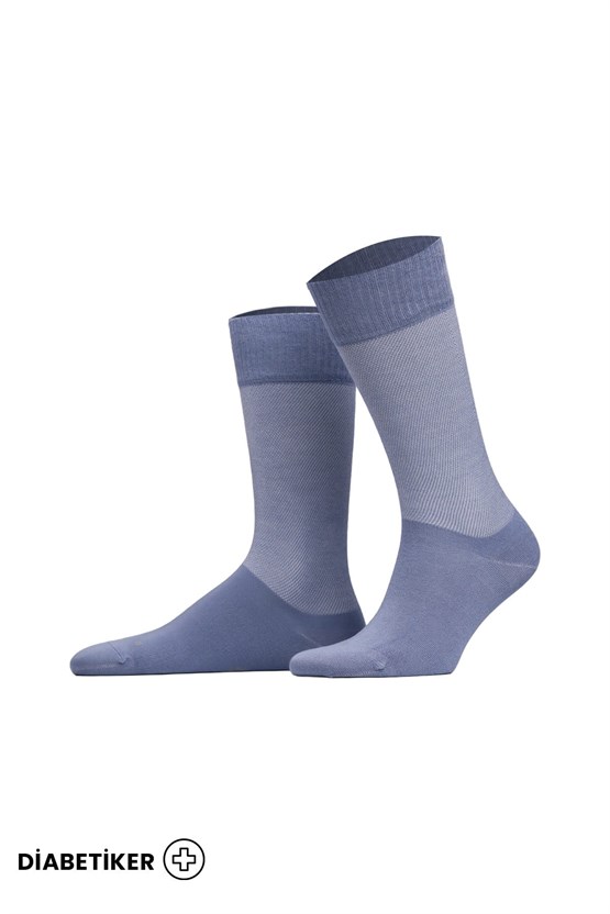 Unisex Diyabetik Bambu Soket Çorap Gece Mavisi