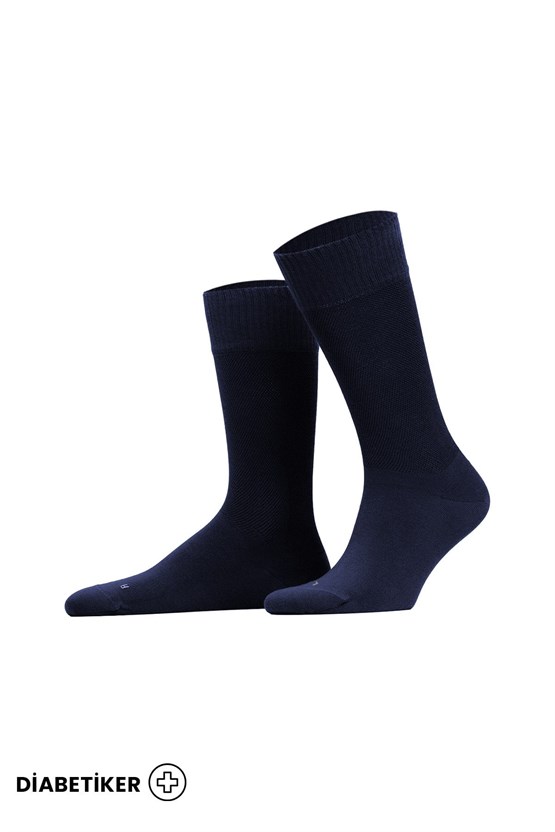 Unisex Diyabetik Bambu Soket Çorap Lacivert