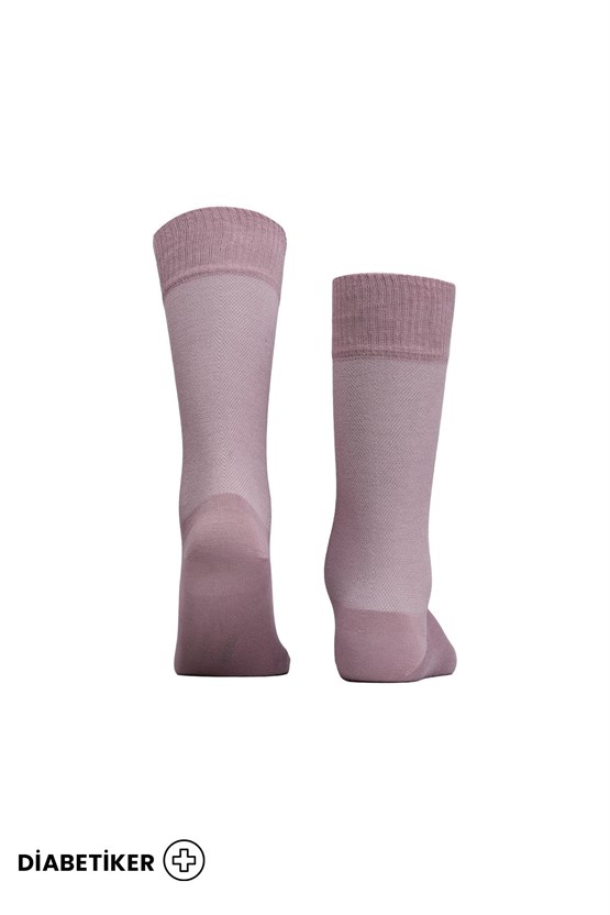 Unisex Diyabetik Bambu Soket Çorap Lavender
