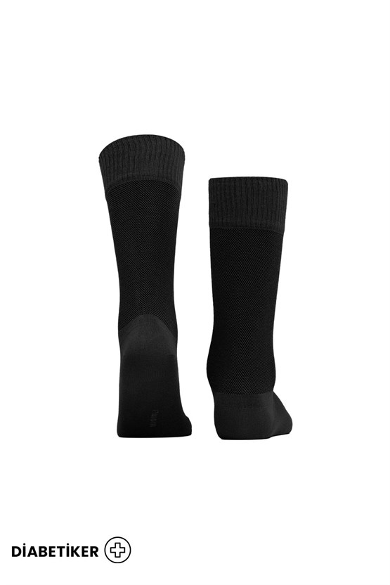 Unisex Diyabetik Bambu Soket Çorap Siyah