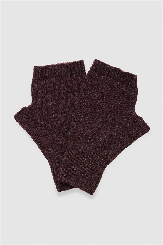 Unisex Yün Bere Eldiven Takımı - Milda Bordo