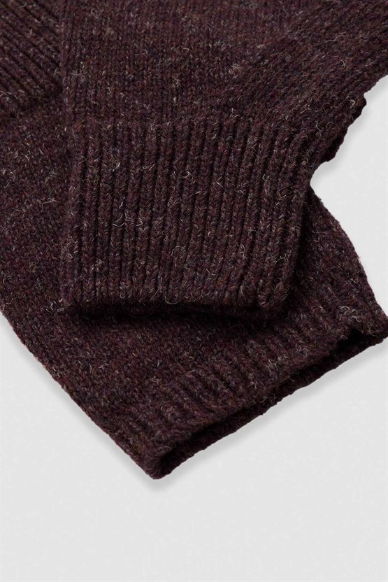 Unisex Yün Bere Eldiven Takımı - Milda Bordo