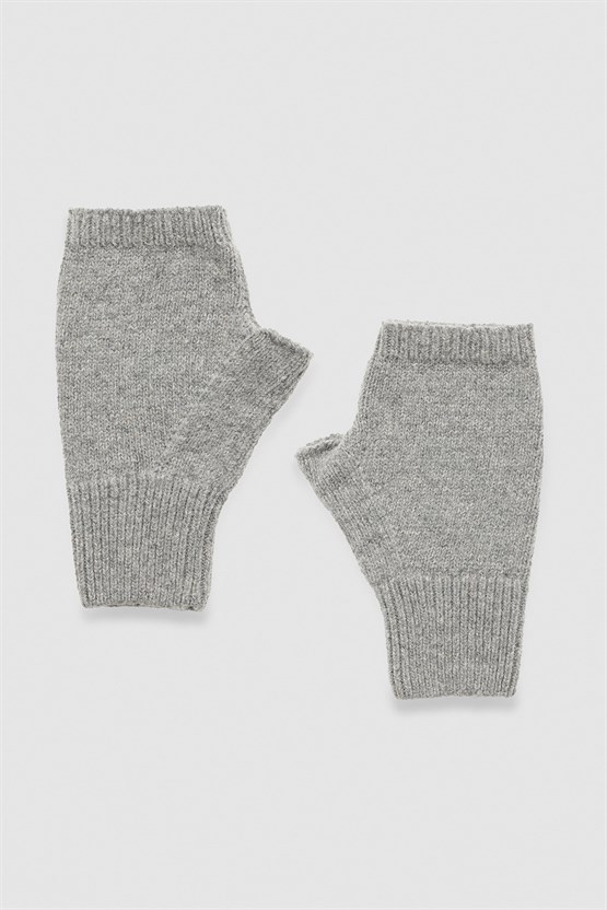Unisex Yün Bere Eldiven Takımı - Milda Gri