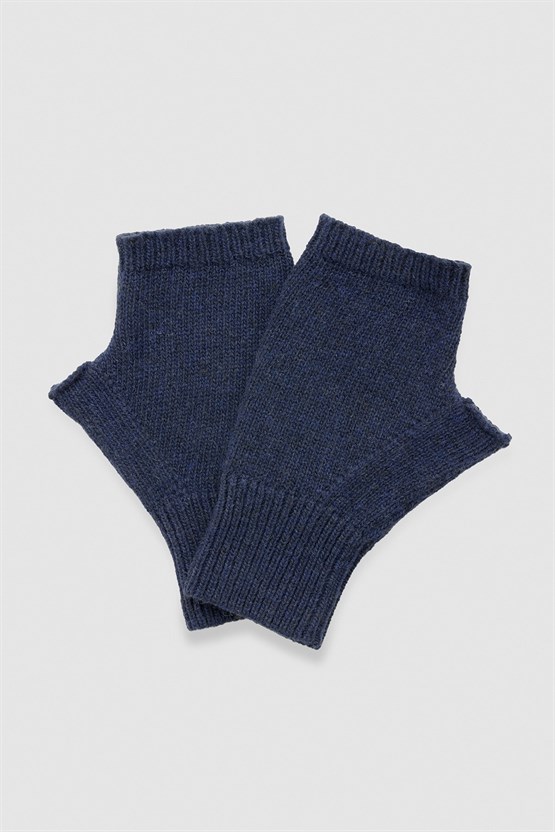 Unisex Yün Bere Eldiven Takımı - Milda Lacivert