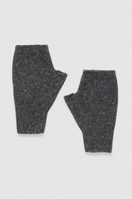 Unisex Yün Bere Eldiven Takımı - Milda Siyah