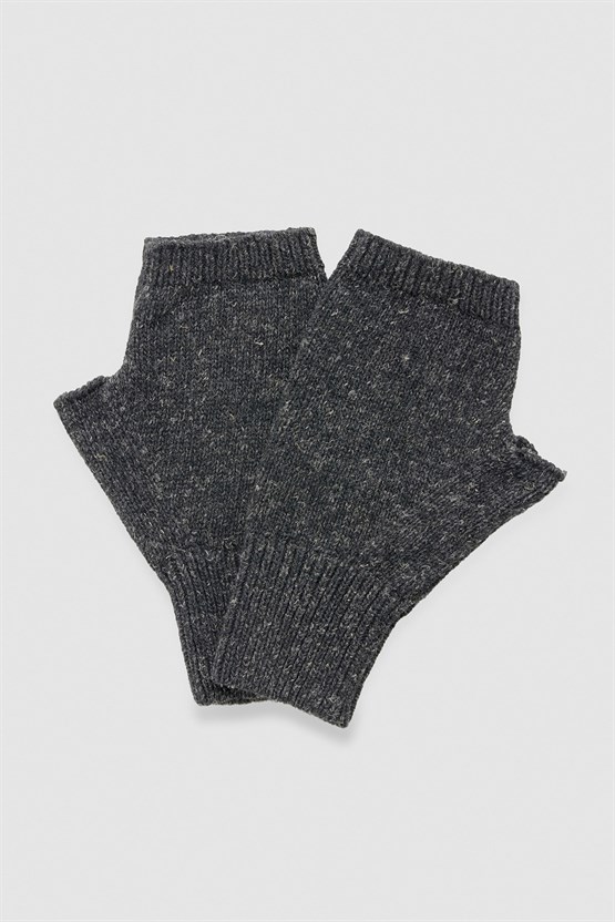 Unisex Yün Bere Eldiven Takımı - Milda Siyah