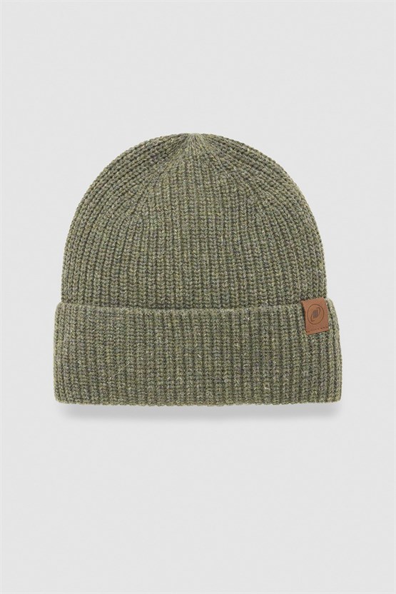 Unisex Yün Bere Eldiven Takımı - Milda Yeşil