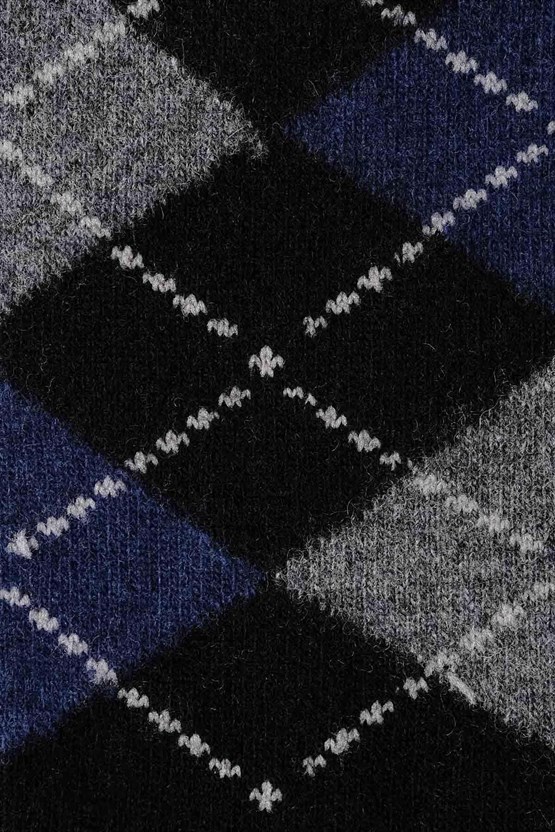 Aytuğ Erkek Kuzu Yünü (Lambswool) Tekli Soket Çorap Siyah