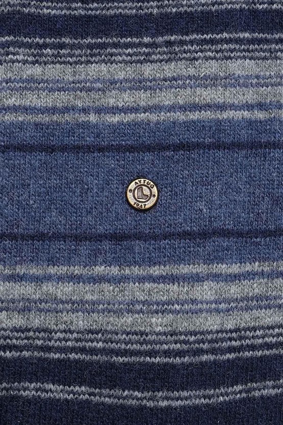 Aytuğ Erkek Kuzu Yünü (Lambswool) Tekli Soket Çorap Lacivert