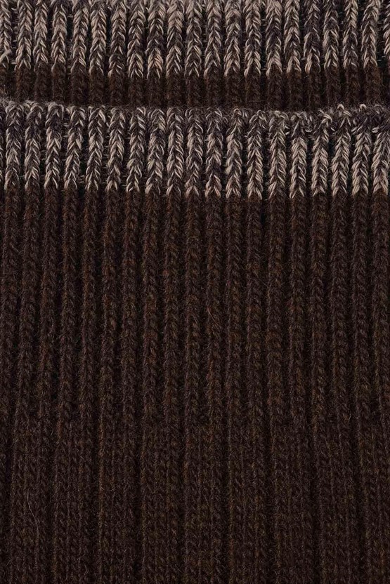 Aytuğ Erkek Kuzu Yüzü (Lambswool) Tekli Soket Çorap Kahverengi