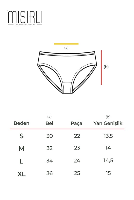 Kadın Modal Yüksek Bel Hipster Külot Ten