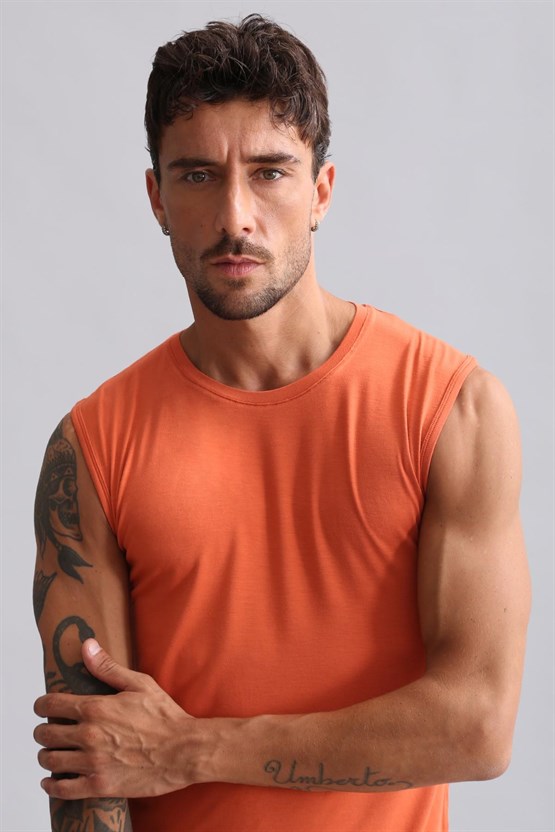 Mısırlı BAMBU HERCULES Slim Fit Bisiklet Yaka Sporcu Atlet / T-Shirt Pas Kırmızı