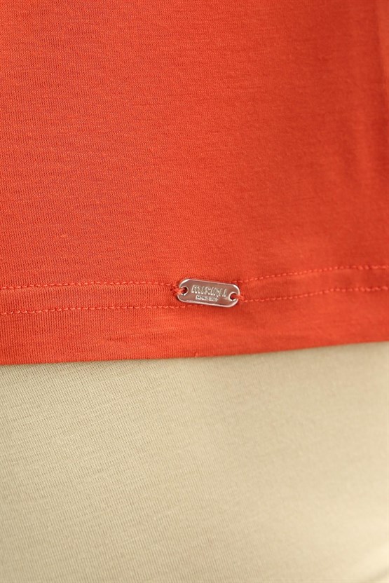 Mısırlı BAMBU ZEUS LUXURY Regular Fit V Yaka Sporcu Atlet / T-Shirt Pas Kırmızı