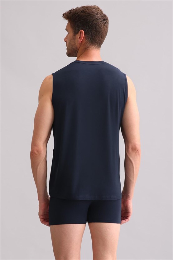 Mısırlı BAMBU ZEUS Regular Fit Bisiklet Yaka Sporcu Atlet / T-Shirt Lacivert