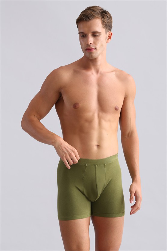 Mısırlı BAMBU ZEUS Regular Fit Long Boxer Haki