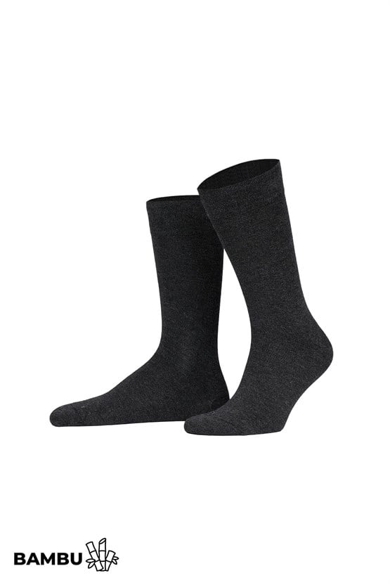 Mısırlı Erkek Bambu Ergonomik Tekli Soket Çorap Antrasit