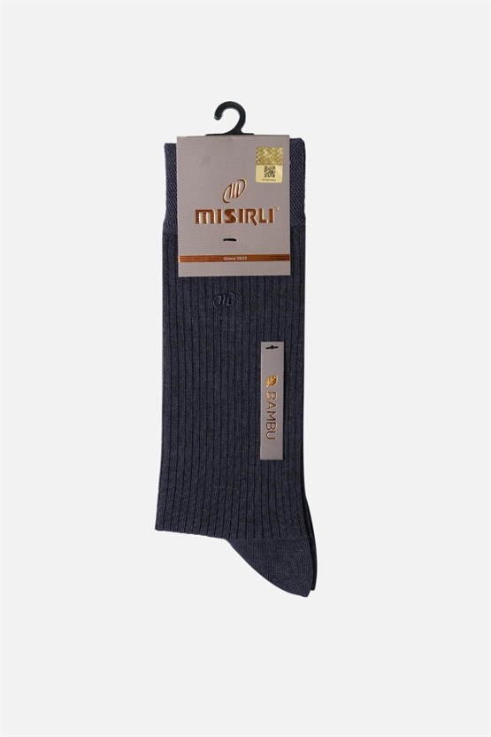 Mısırlı Erkek Bambu Tekli Soket Çorap Füme