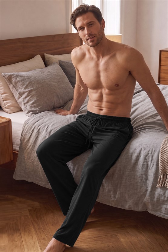 Mısırlı Erkek Cupra Alt Pijama Siyah