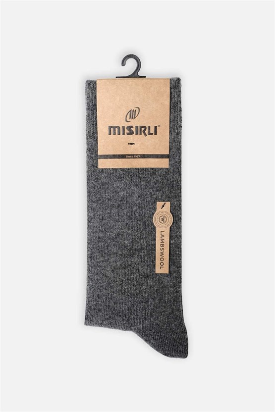 Mısırlı Erkek Koyun Yünü Tekli Soket Çorap Füme