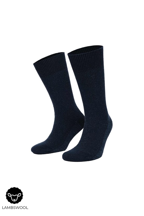 Mısırlı Erkek Kuzu Yünü (Lambswool) 6 Çift Kutulu Soket Çorap Çok Renkli