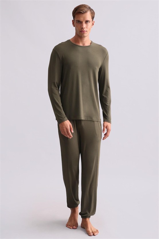 Mısırlı Erkek Modal Sweatshirt Haki