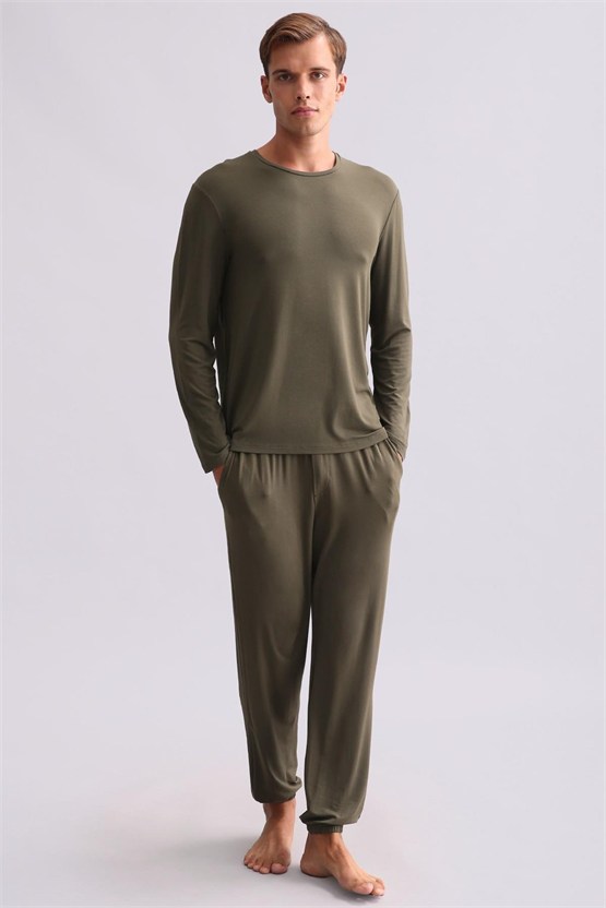 Mısırlı Erkek Modal Sweatshirt Haki