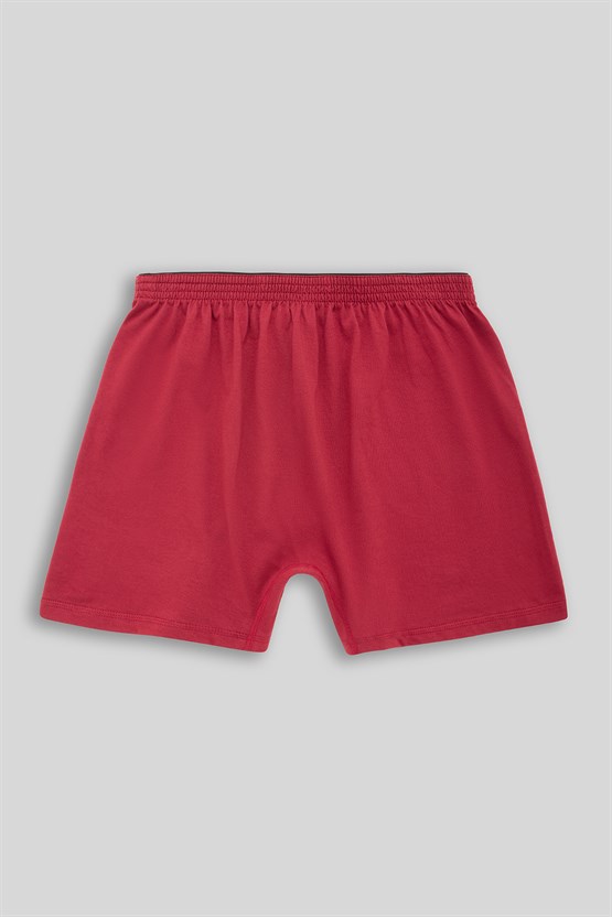 Mısırlı Erkek Pamuklu Ares Şort  Boxer Bordo