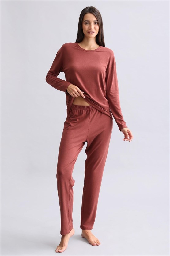 Mısırlı Kadın Bambu Sweatshirt Bordo